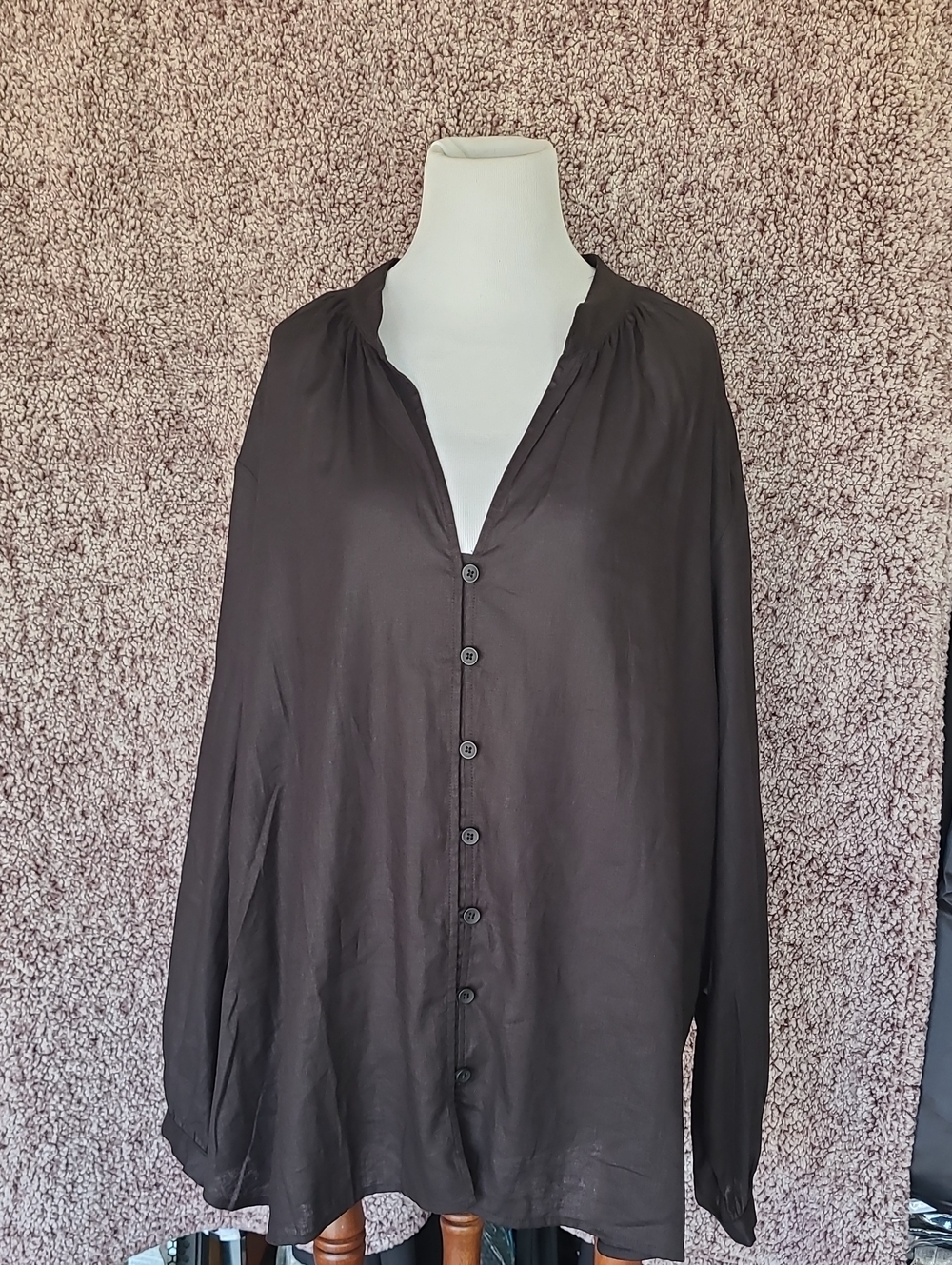 Universal Standard Black Lightweight Button-Front Shirt Jacket